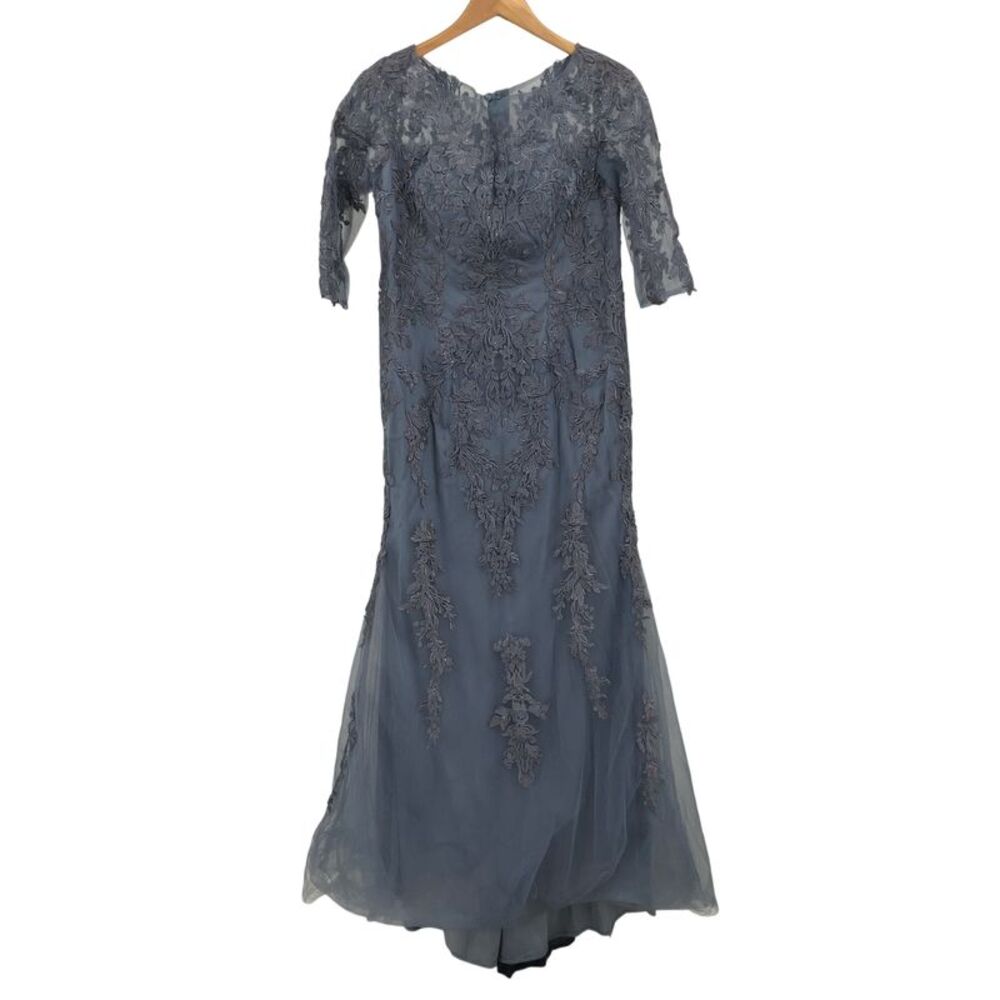 La Femme Women Mother of the Bride Dress Blue 10